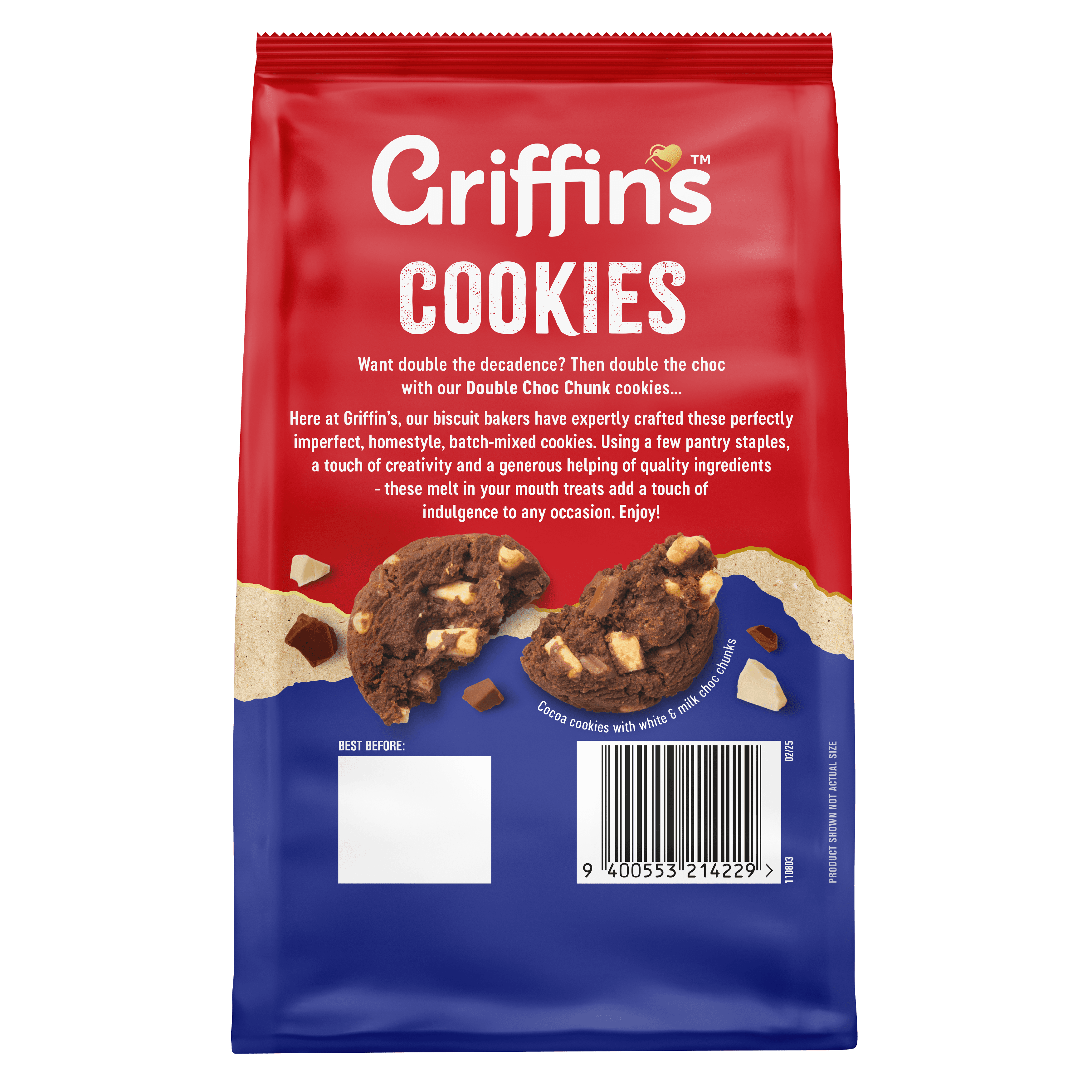 21422 Cookies Double Choc 12x200g BOP 3D