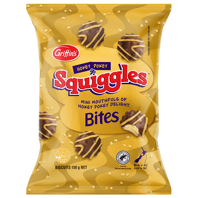 44145 Squiggles Hokey Pokey Bites 14x150g FOP Render 1