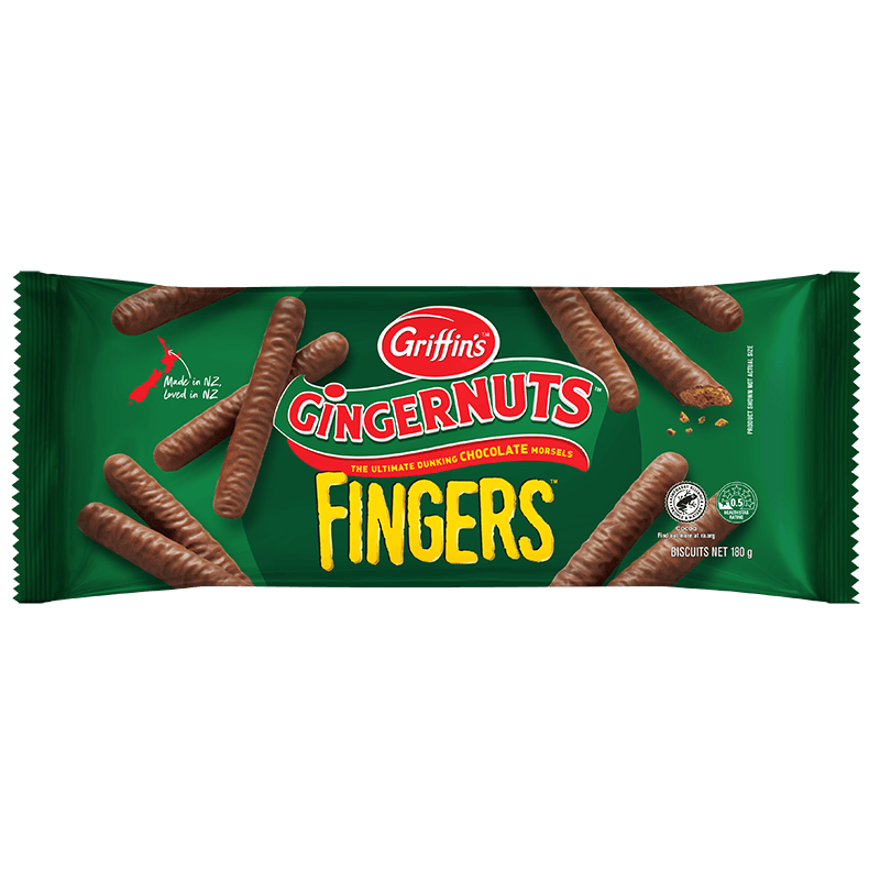 45420 Gingernuts Chocolate Fingers 24x180g FRONT Render