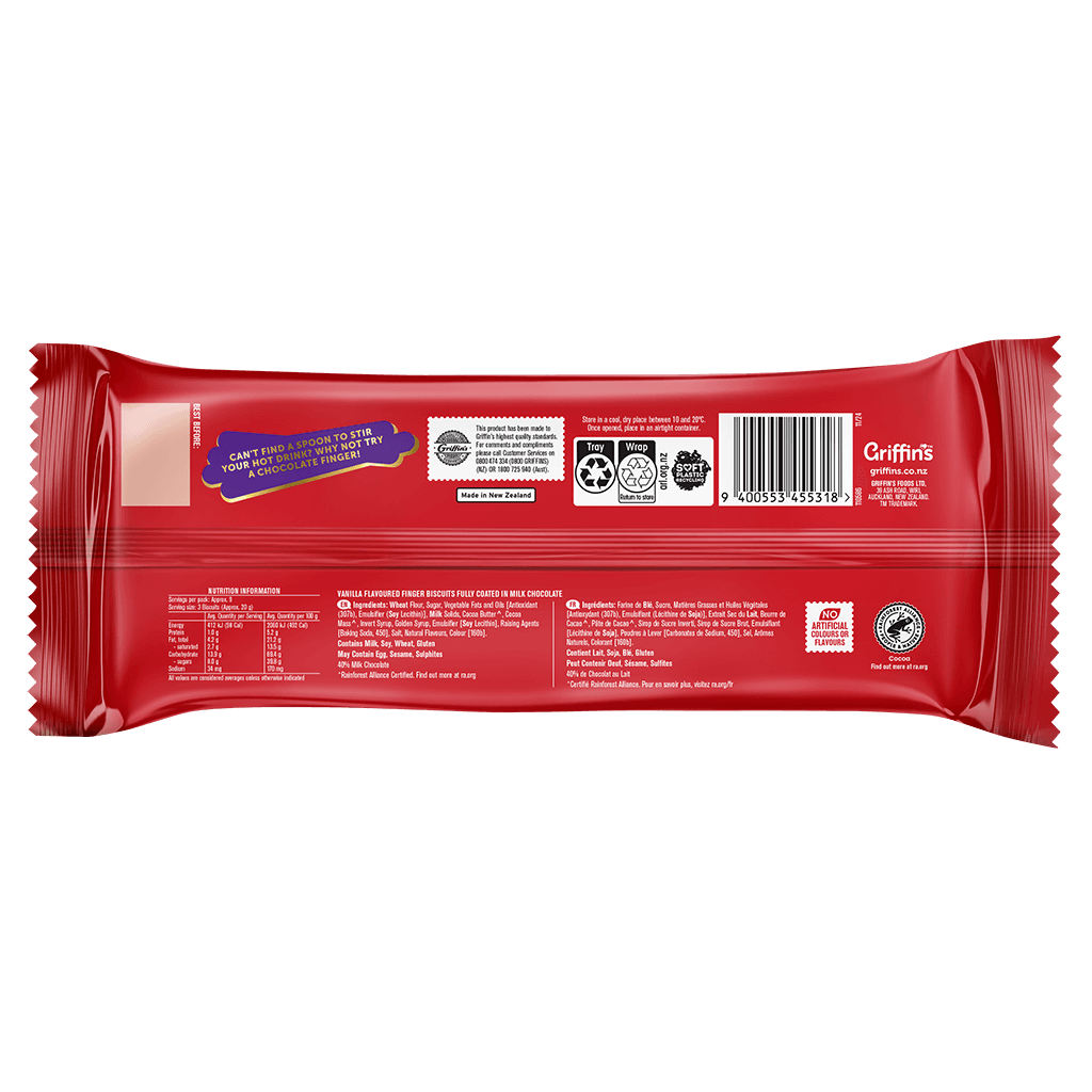 45531 Chocolate Fingers 16x180g 3D BASE