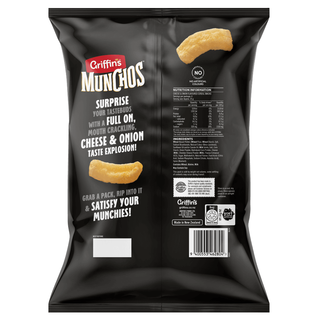 46280 Munchos Cheese Onion 12x100g 3D BACK