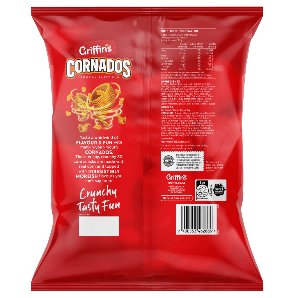 46286 Cornados Cheese Supreme 12x100g 3D BACK