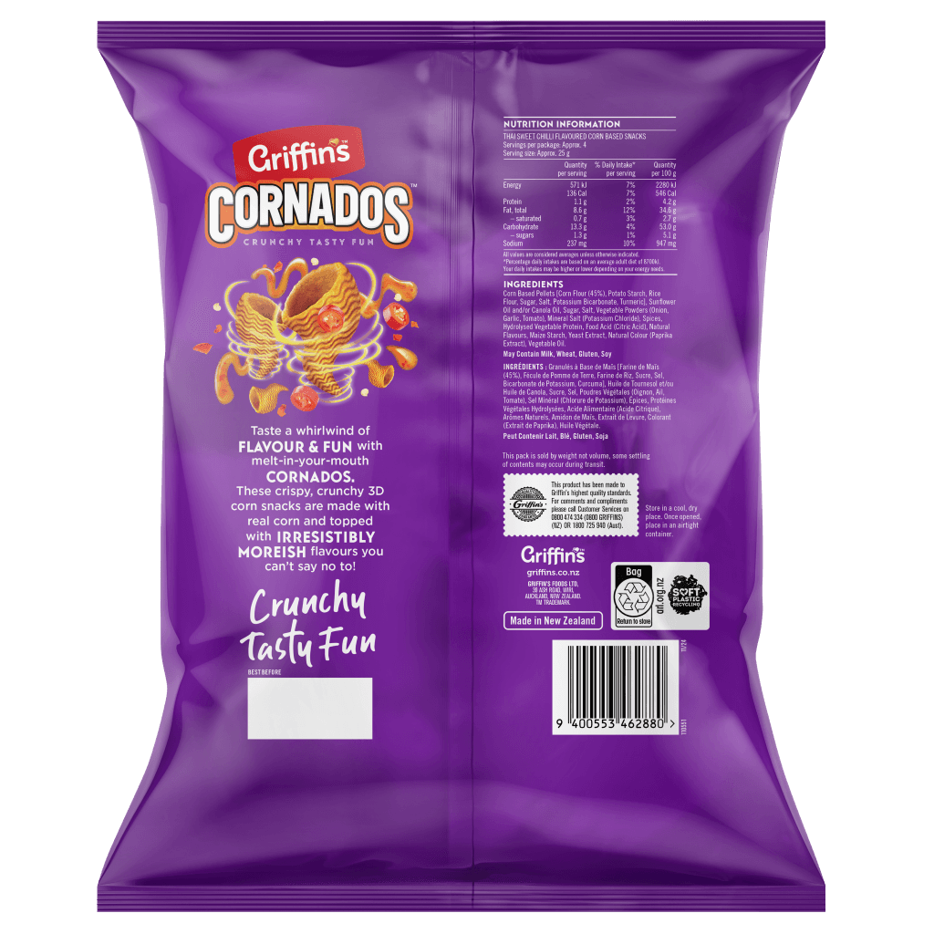 46288 Cornados Thai Sweet Chilli 12x100g 3D BACK