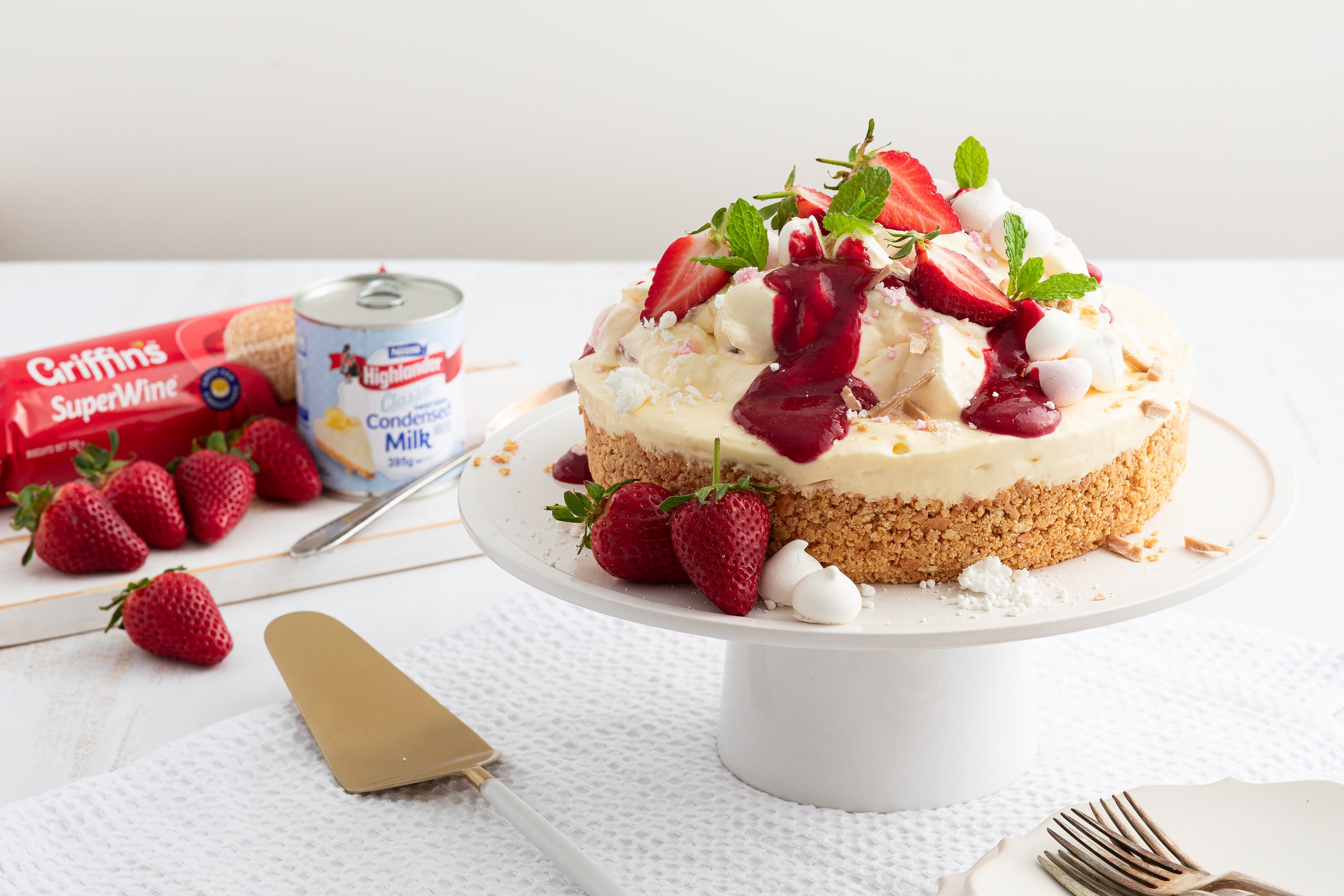 GRIFFINS Eton mess cheesecake landscape