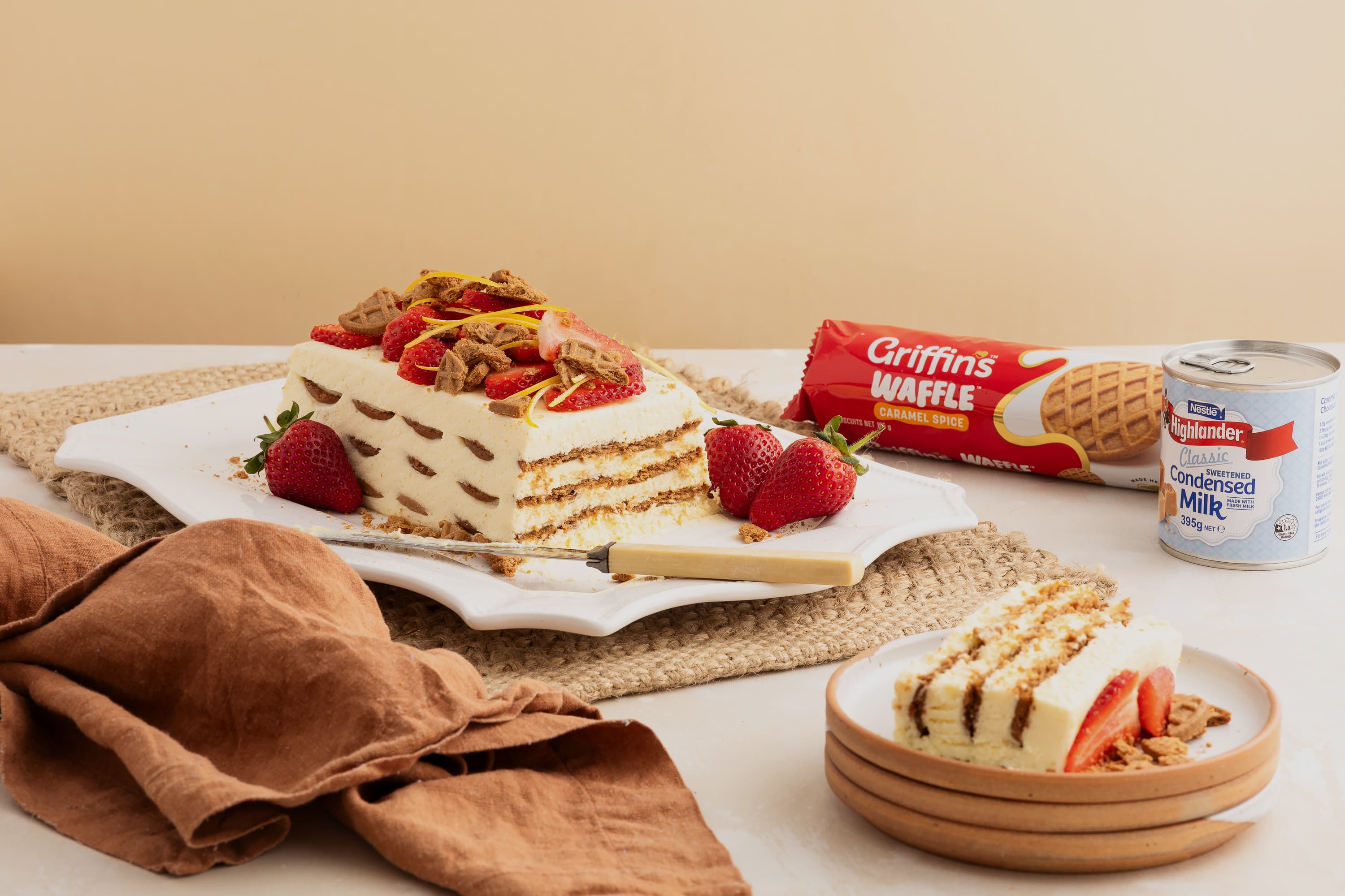 GRIFFINS Waffle ripple fridge cake landscape